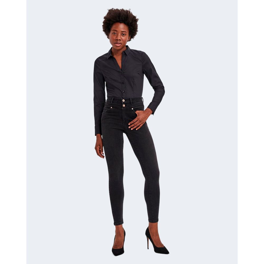 Vero Moda Schwarzer Baumwoll-Bodysuit