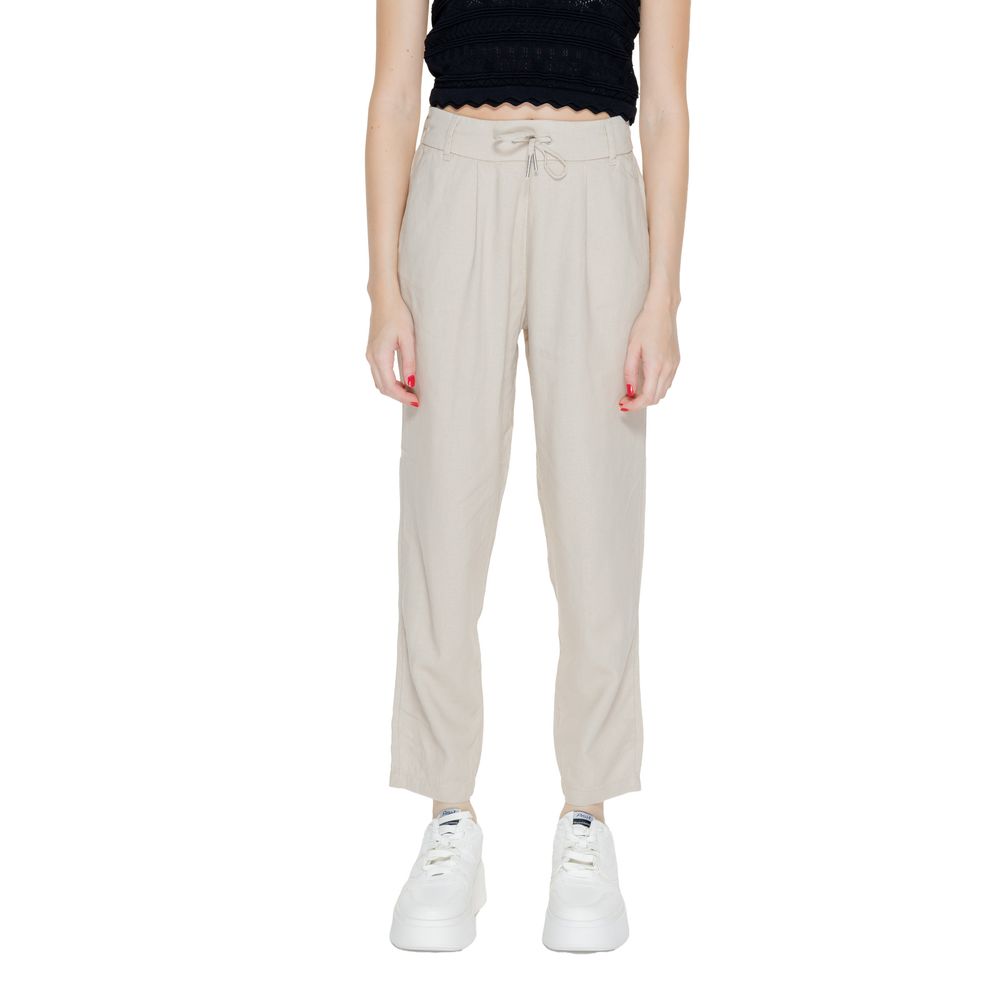 Only Beige Leinenhose
