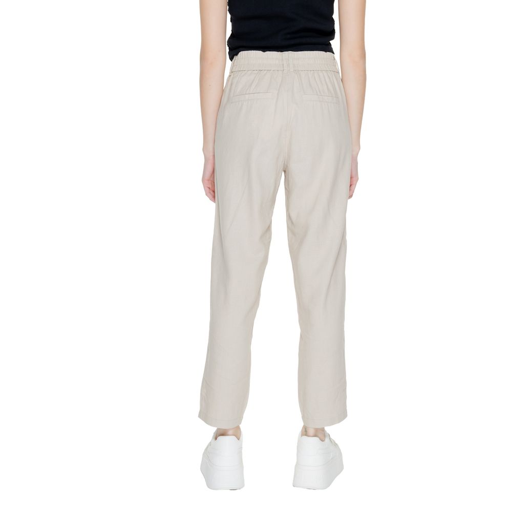 Only Beige Leinenhose