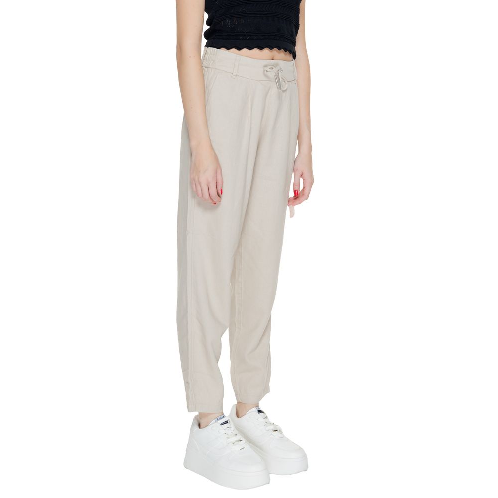 Only Beige Leinenhose