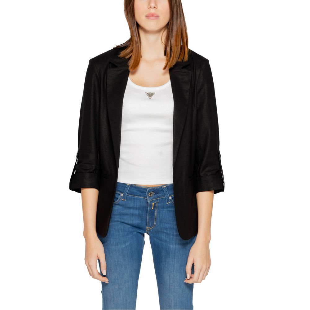Only Schwarzer Leinenblazer
