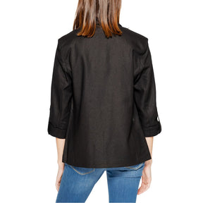 Only Schwarzer Leinenblazer