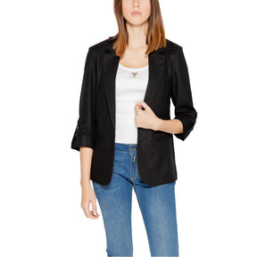 Only Schwarzer Leinenblazer