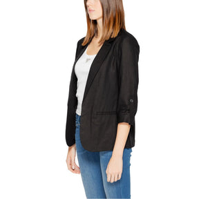Only Schwarzer Leinenblazer