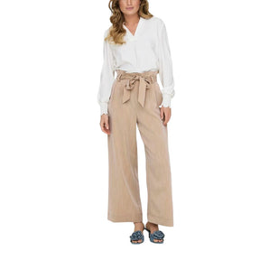 Only Beige Viskose-Hose