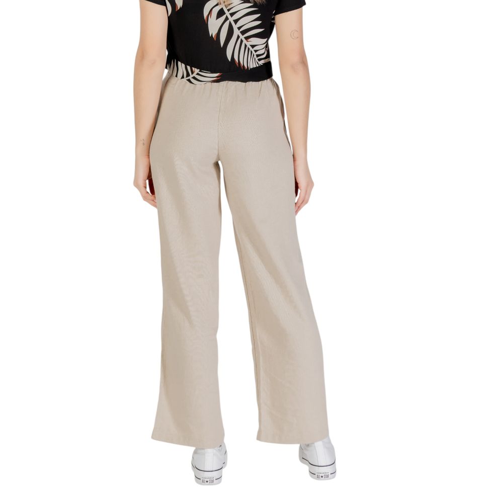 Only Beige Leinenhose