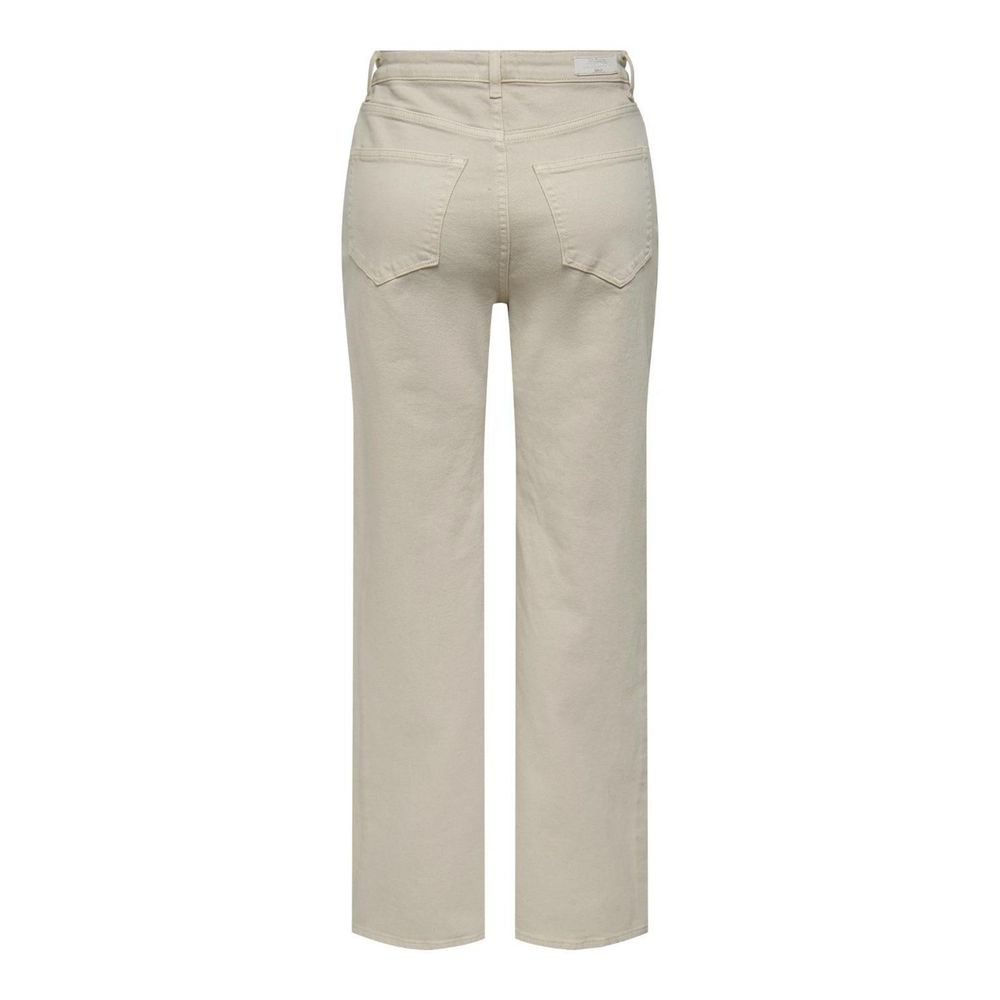 Only Beige Baumwolle Relaxed Fit Jeans