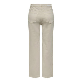 Only Beige Baumwolle Relaxed Fit Jeans