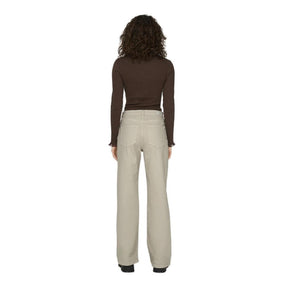 Only Beige Baumwolle Relaxed Fit Jeans