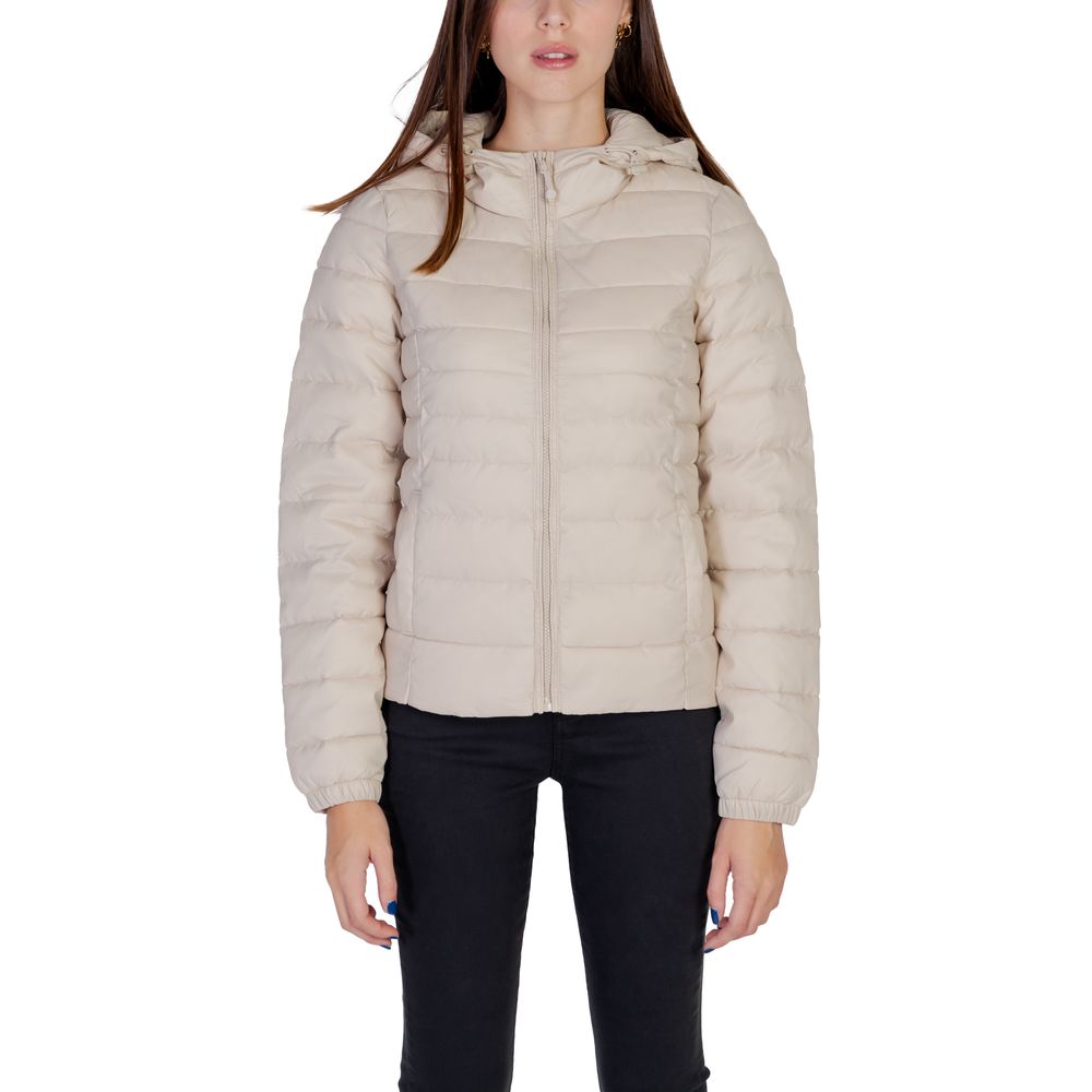 Only Beige Nylon Jacken &amp