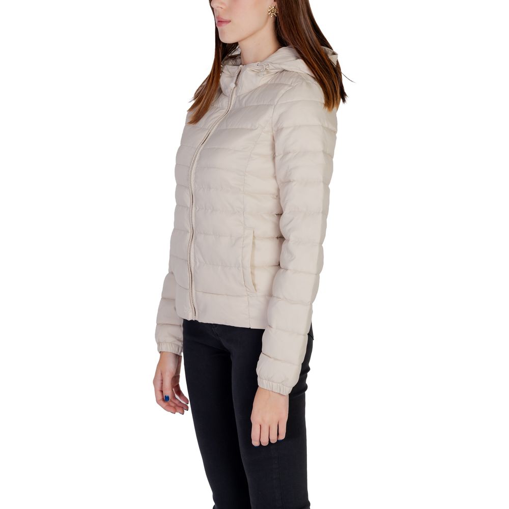 Only Beige Nylon Jacken &amp