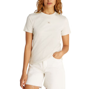 Calvin Klein Jeans Beige T-Shirt aus recycelter Baumwolle