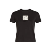 Calvin Klein Jeans Schwarzes T-Shirt aus recycelter Baumwolle
