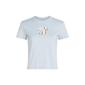 Calvin Klein Jeans Blaues T-Shirt aus recycelter Baumwolle
