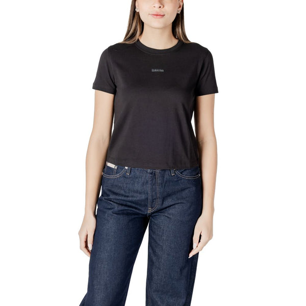 Calvin Klein Jeans Schwarzes T-Shirt aus recycelter Baumwolle