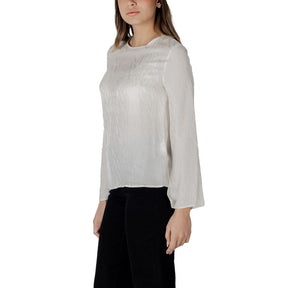 Armani Exchange Cremefarbene Viskose-Bluse