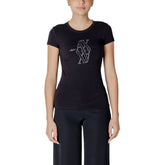 Armani Exchange Schwarzes T-Shirt aus Baumwolle