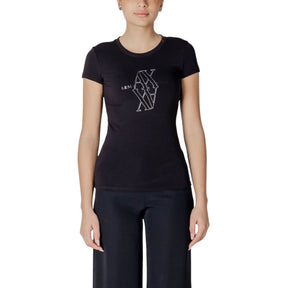 Armani Exchange Schwarzes T-Shirt aus Baumwolle