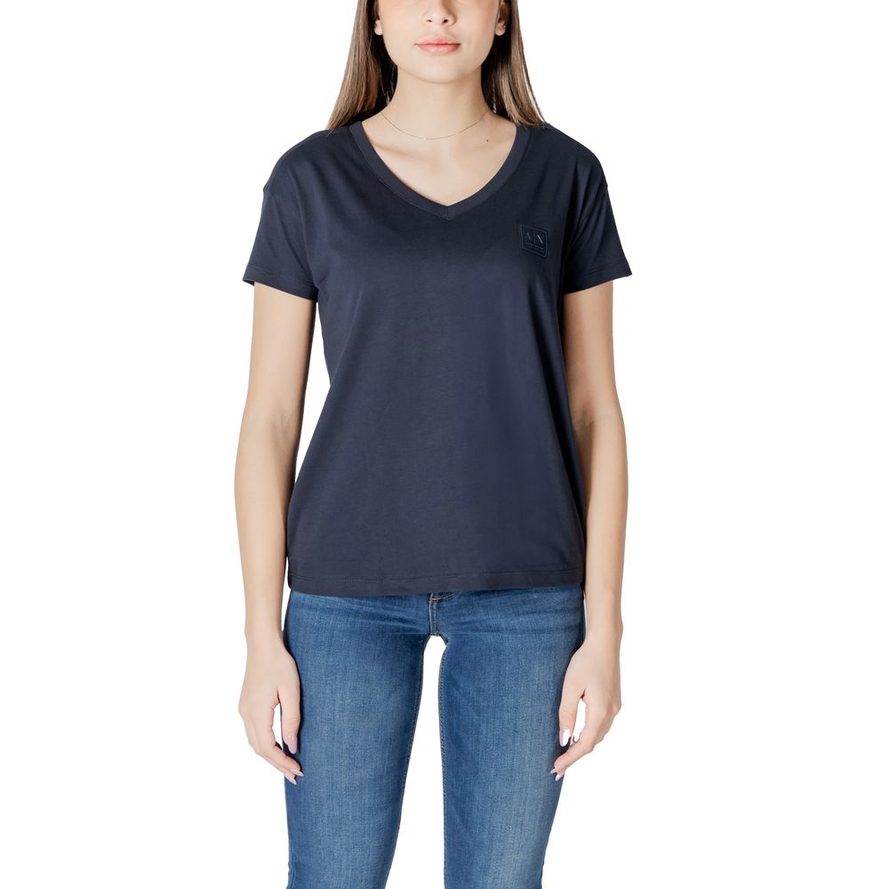 Armani Exchange T-Shirt aus blauer Baumwolle