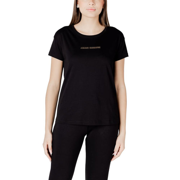Armani Exchange Schwarzes T-Shirt aus Baumwolle