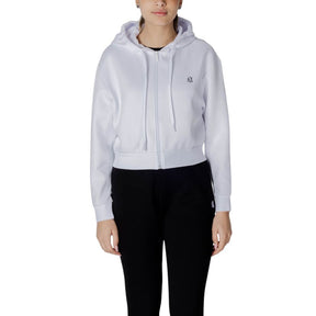 Armani Exchange Weißer Baumwoll-Kapuzenpulli