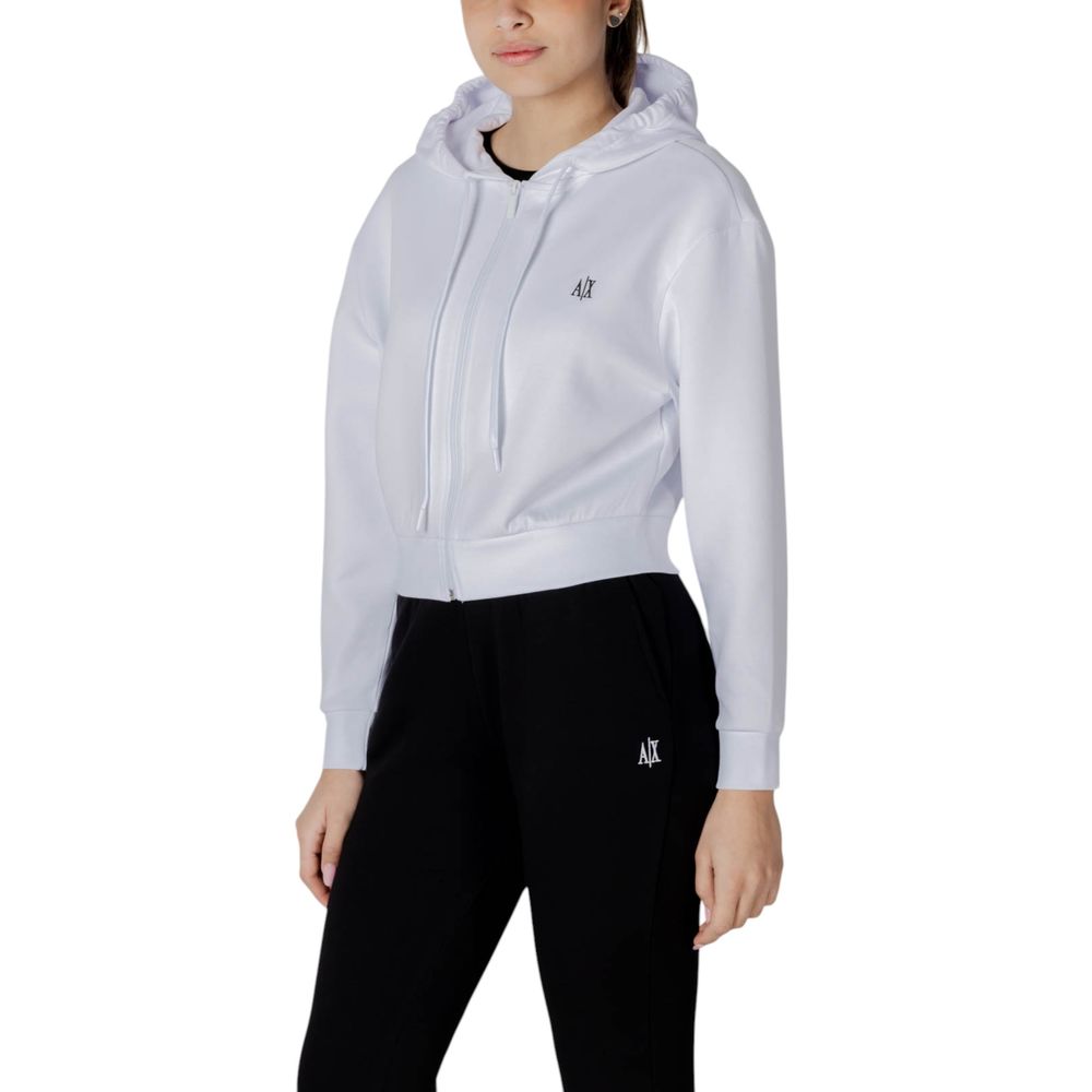 Armani Exchange Weißer Baumwoll-Kapuzenpulli