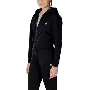 Armani Exchange Schwarzer Baumwoll-Kapuzenpulli