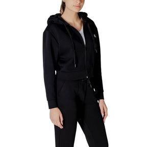 Armani Exchange Schwarzer Baumwoll-Kapuzenpulli