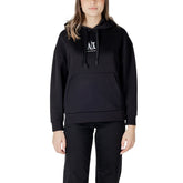 Armani Exchange Schwarzer Baumwoll-Kapuzenpulli