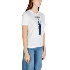 Only T-Shirt aus blauer Bio-Baumwolle