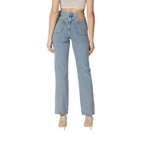 Only Blaue Mom-Jeans aus Baumwolle