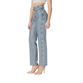 Only Blaue Mom-Jeans aus Baumwolle