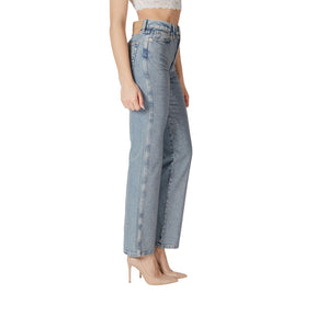 Only Blaue Mom-Jeans aus Baumwolle