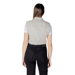 Only Hellblaue Baumwolle Sleveless Jacke