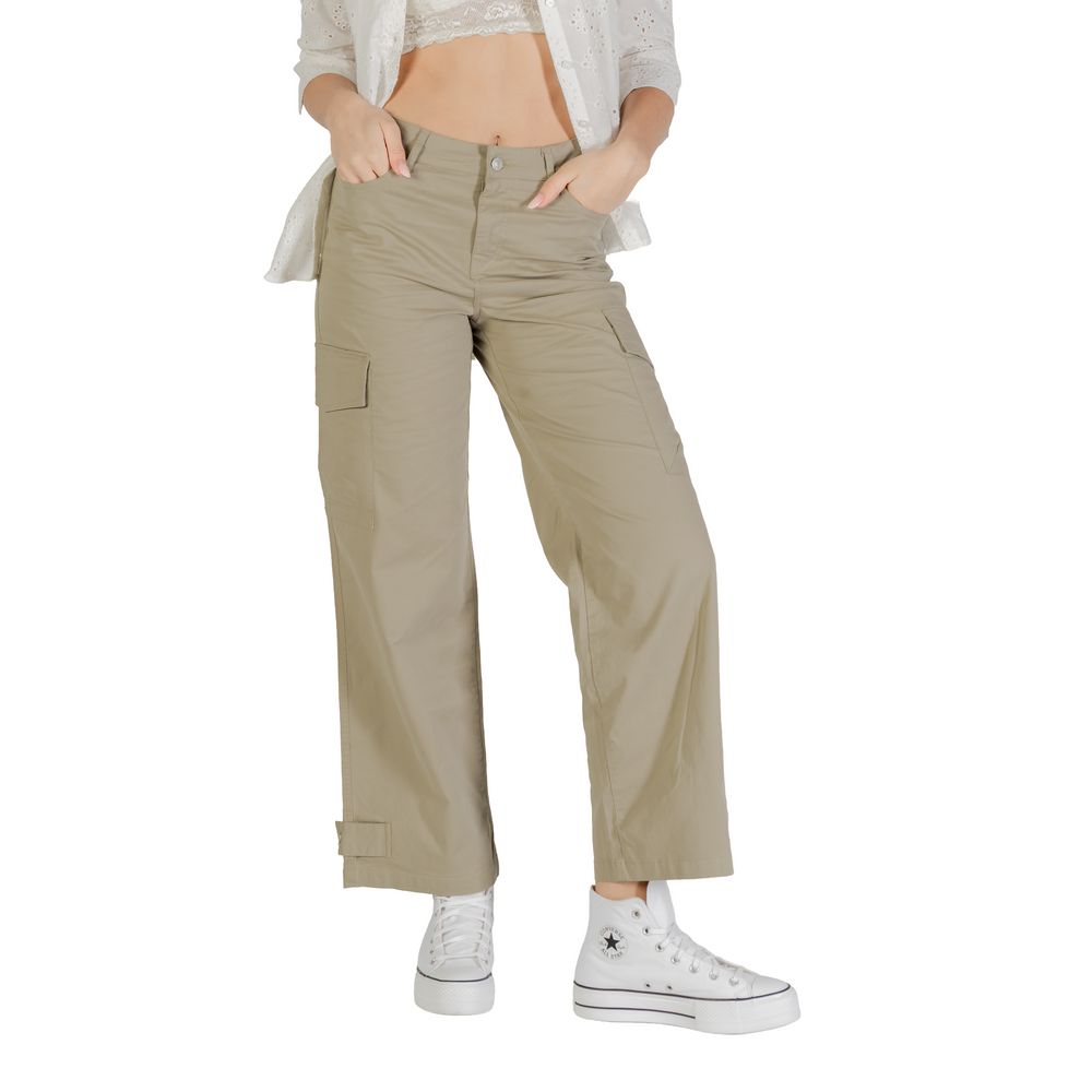 Only Beige Baumwollhose