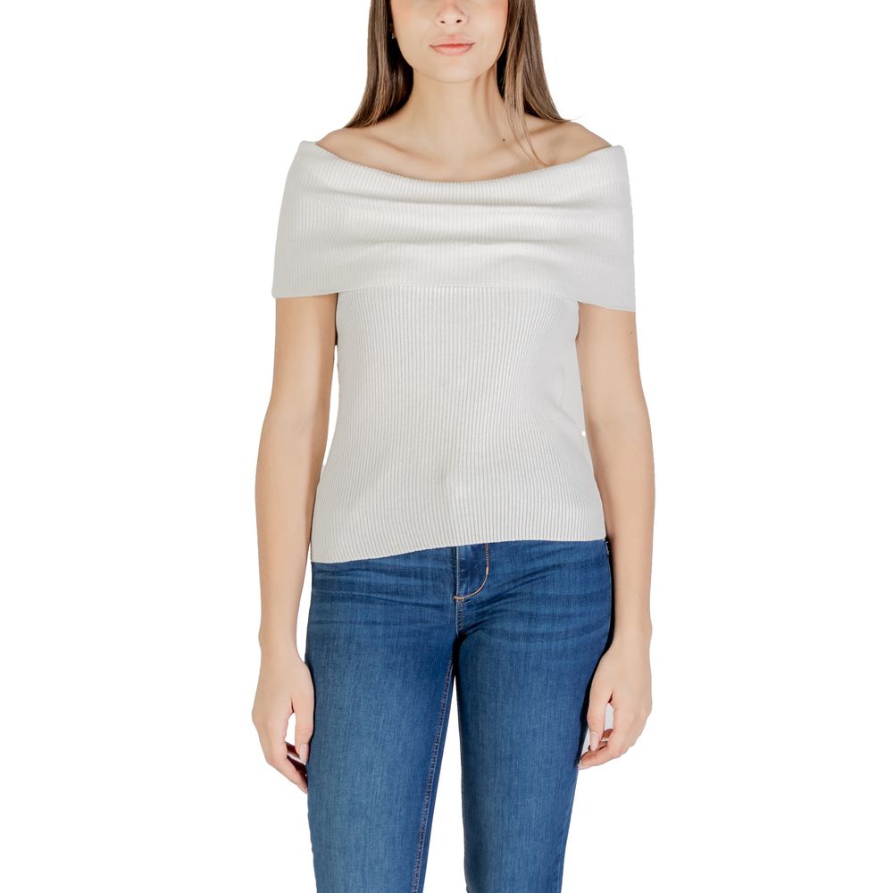 Only Weißer Polyester-Pullover