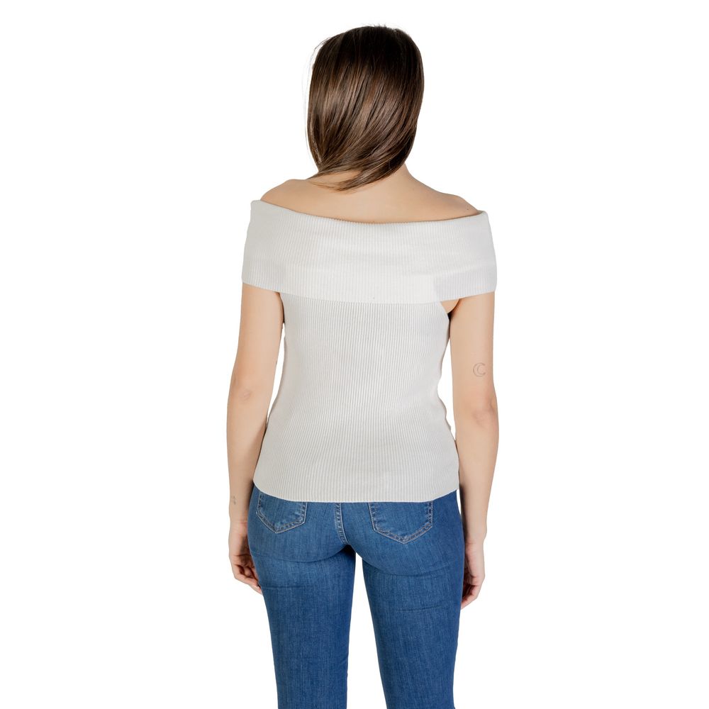 Only Weißer Polyester-Pullover