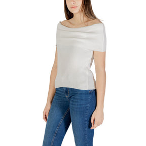 Only Weißer Polyester-Pullover