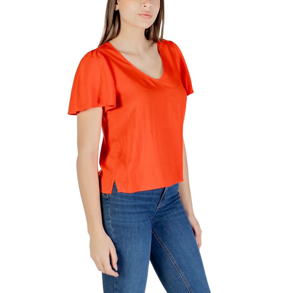 Vero Moda Rote Viskosebluse
