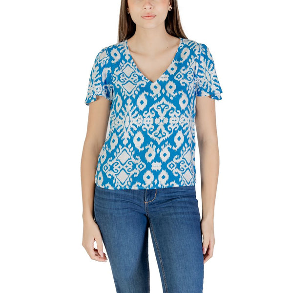 Vero Moda Blaue Viskose-Bluse