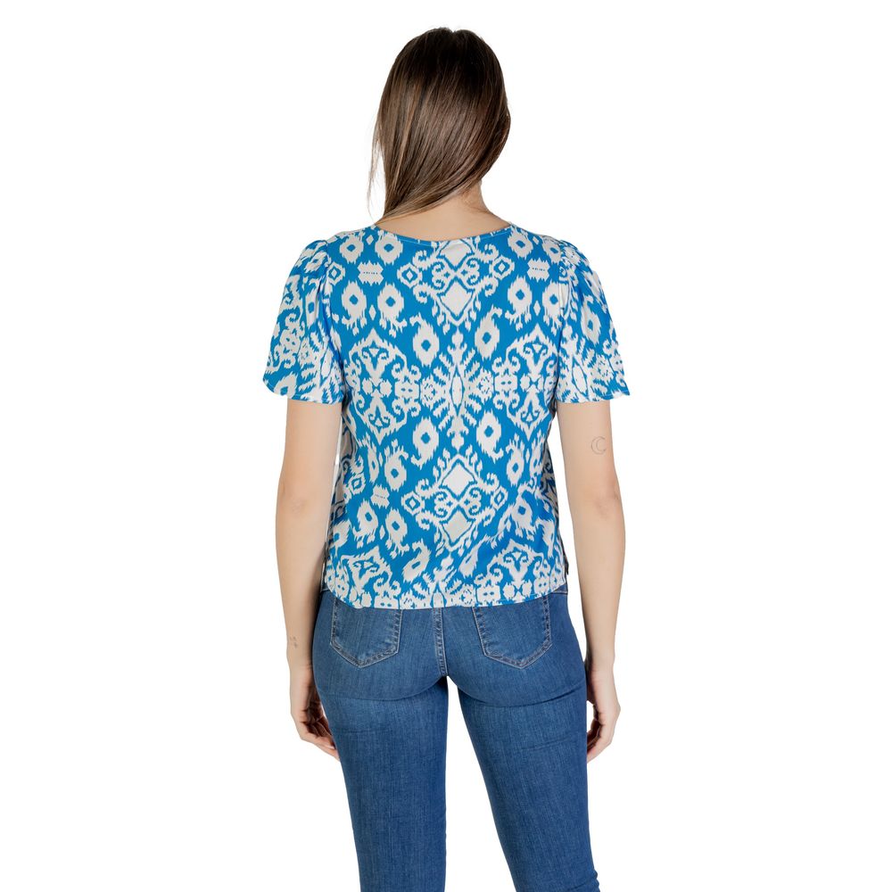 Vero Moda Blaue Viskose-Bluse