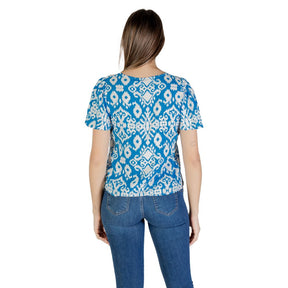 Vero Moda Blaue Viskose-Bluse