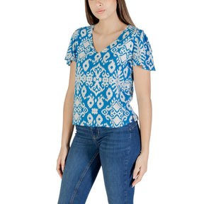 Vero Moda Blaue Viskose-Bluse