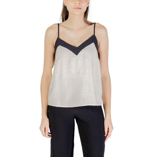 Vero Moda Cremefarbenes Nylon-Top