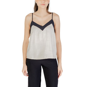 Vero Moda Cremefarbenes Nylon-Top