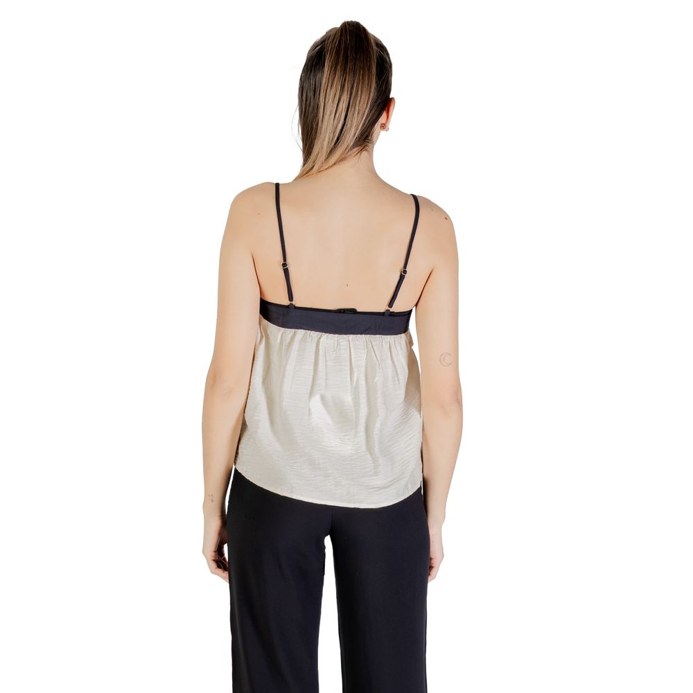 Vero Moda Cremefarbenes Nylon-Top