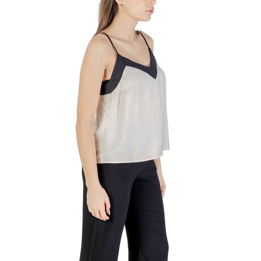 Vero Moda Cremefarbenes Nylon-Top