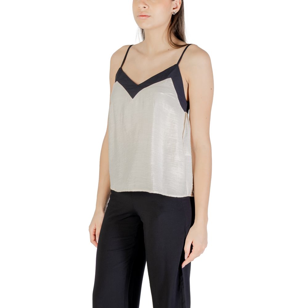 Vero Moda Cremefarbenes Nylon-Top