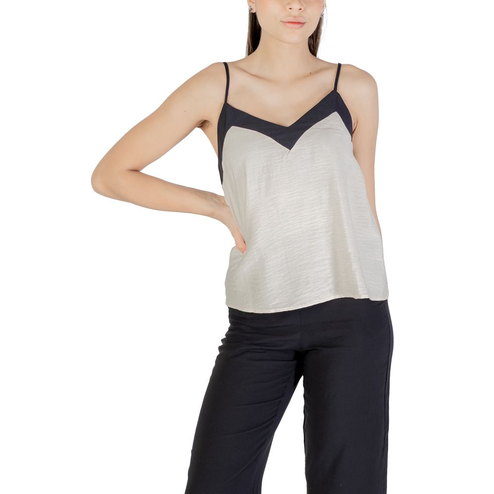 Vero Moda Cremefarbenes Nylon-Top