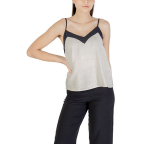 Vero Moda Cremefarbenes Nylon-Top